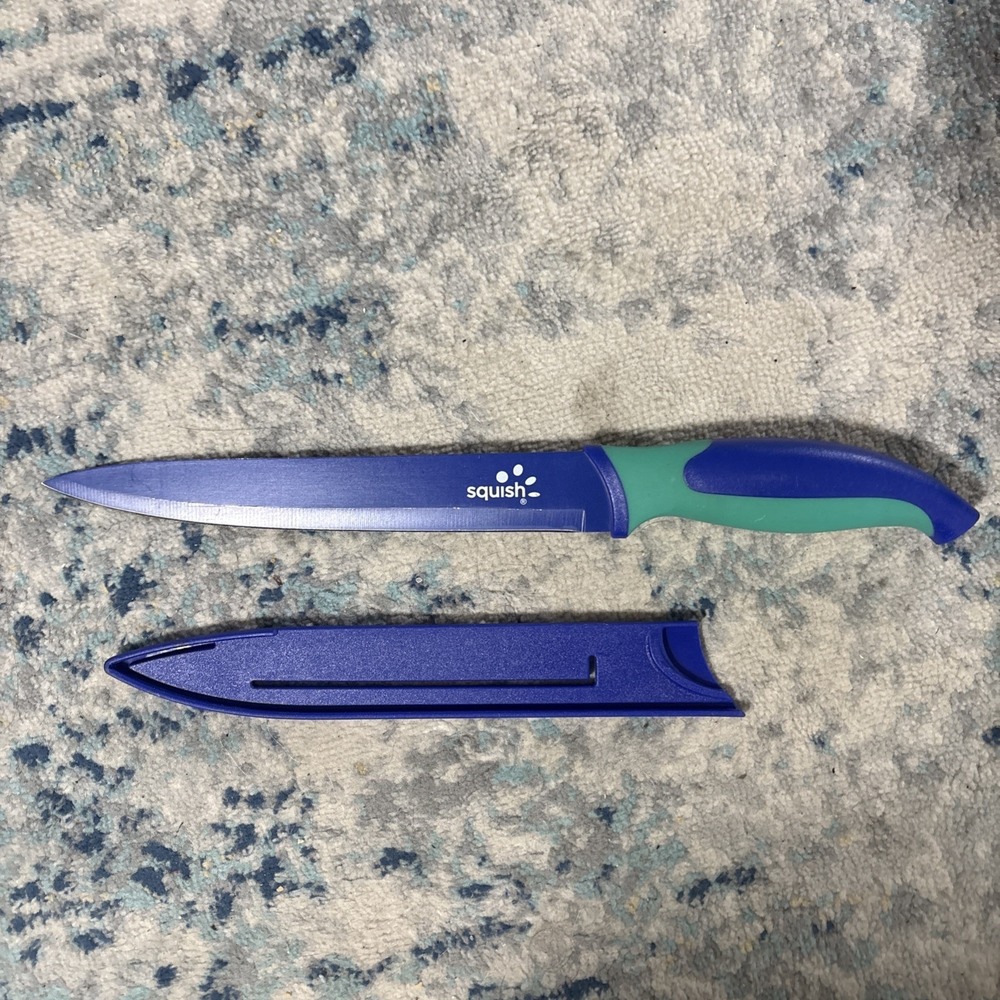 Squish Knife Blue & Teal Protective Blade Cover Kitchen Fishing Great Knife
